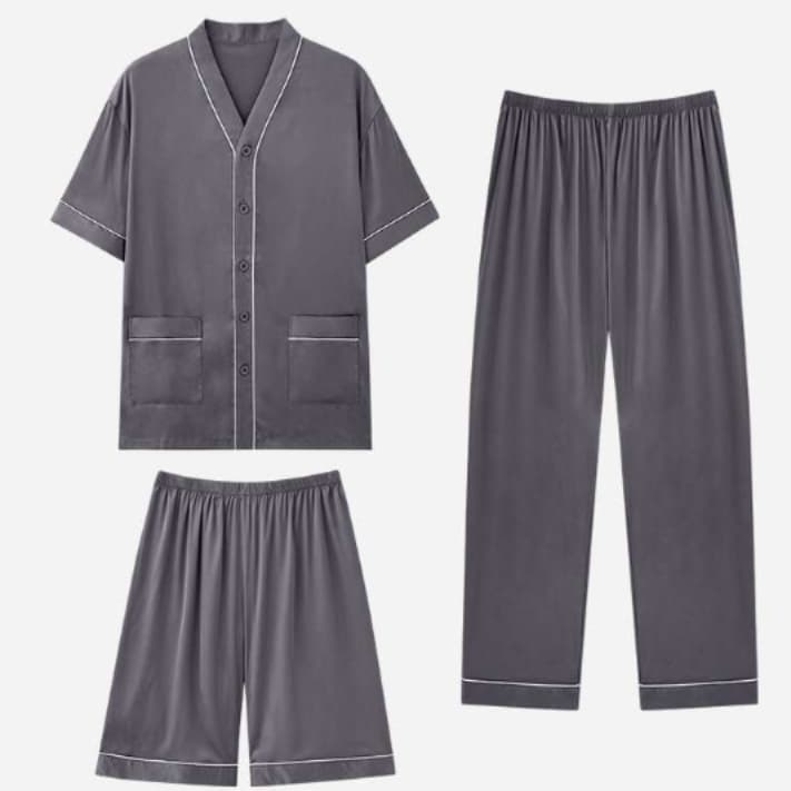 メンズパジャマ 涼やか三点セット快眠パジャマ