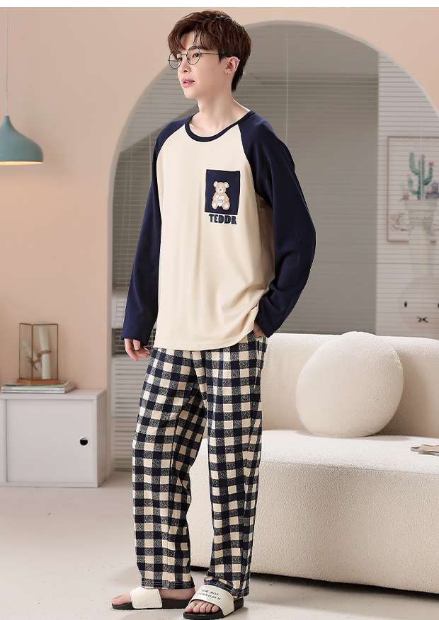 メンズパジャマ もこもこクマさんパジャマセット