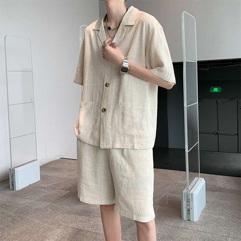 メンズパジャマ 涼やか麻素材 夏のくつろぎパジャマ