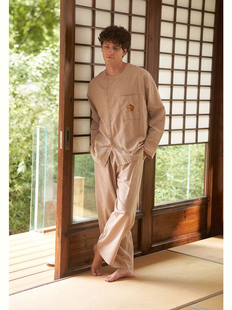 メンズパジャマ 贅沢な寛ぎの麻パジャマ