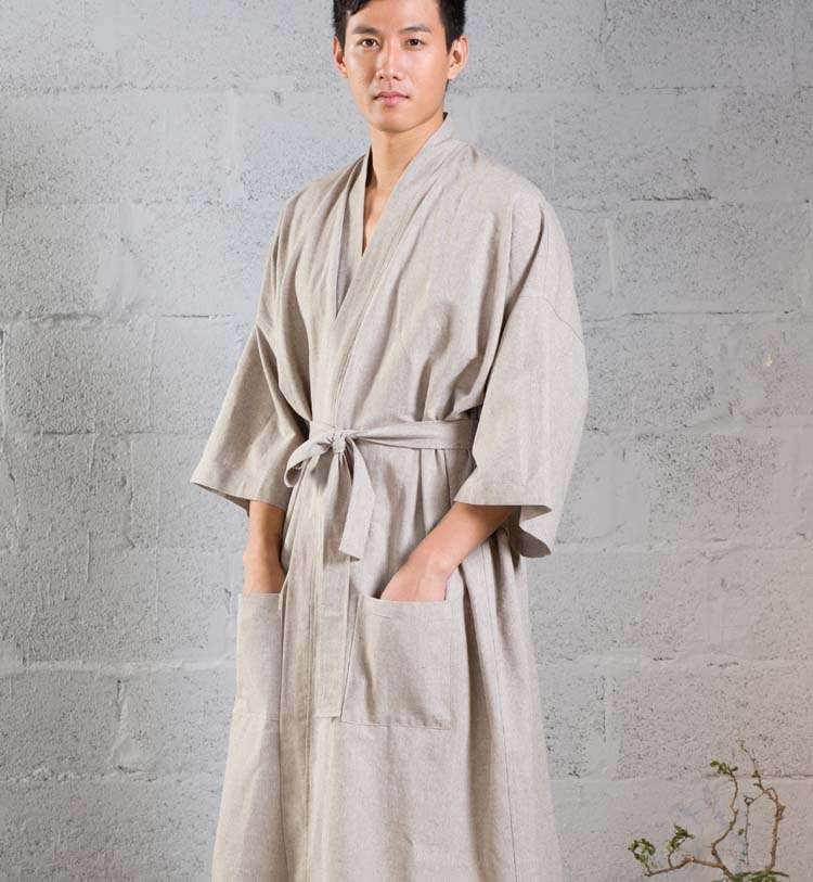 メンズパジャマ 涼やか和風くつろぎ長袍