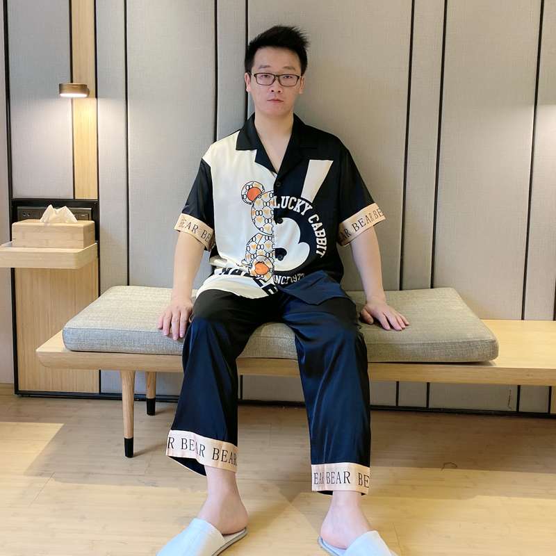 メンズパジャマ 幸運なクマのリラックス寝間着