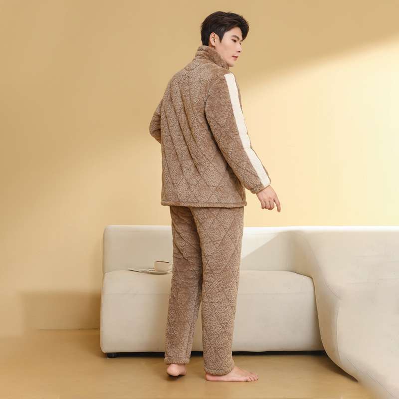 メンズパジャマ 高級もこもこ睡眠セット
