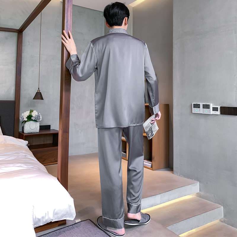 メンズパジャマ 極上シルク 上質睡眠パジャマセット