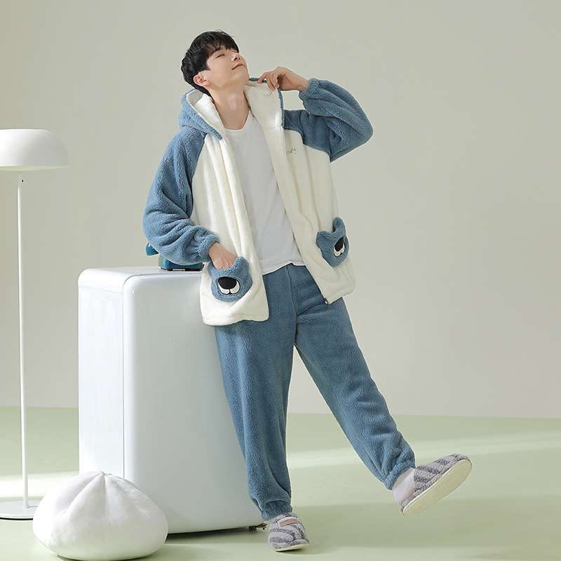 メンズパジャマ もこもこクマさんパジャマ