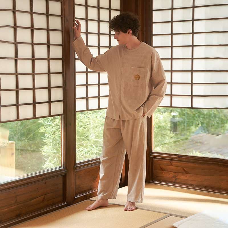 メンズパジャマ 贅沢な寛ぎの麻パジャマ